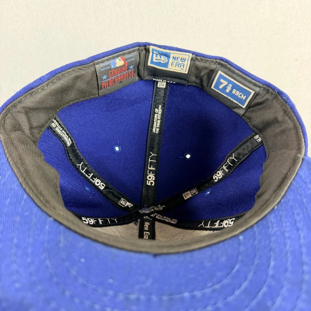 New Era 59FIFTY SF Giants Hat Royal Blue Tonal Fitted 7 3/8 Made in USA Wool Cap